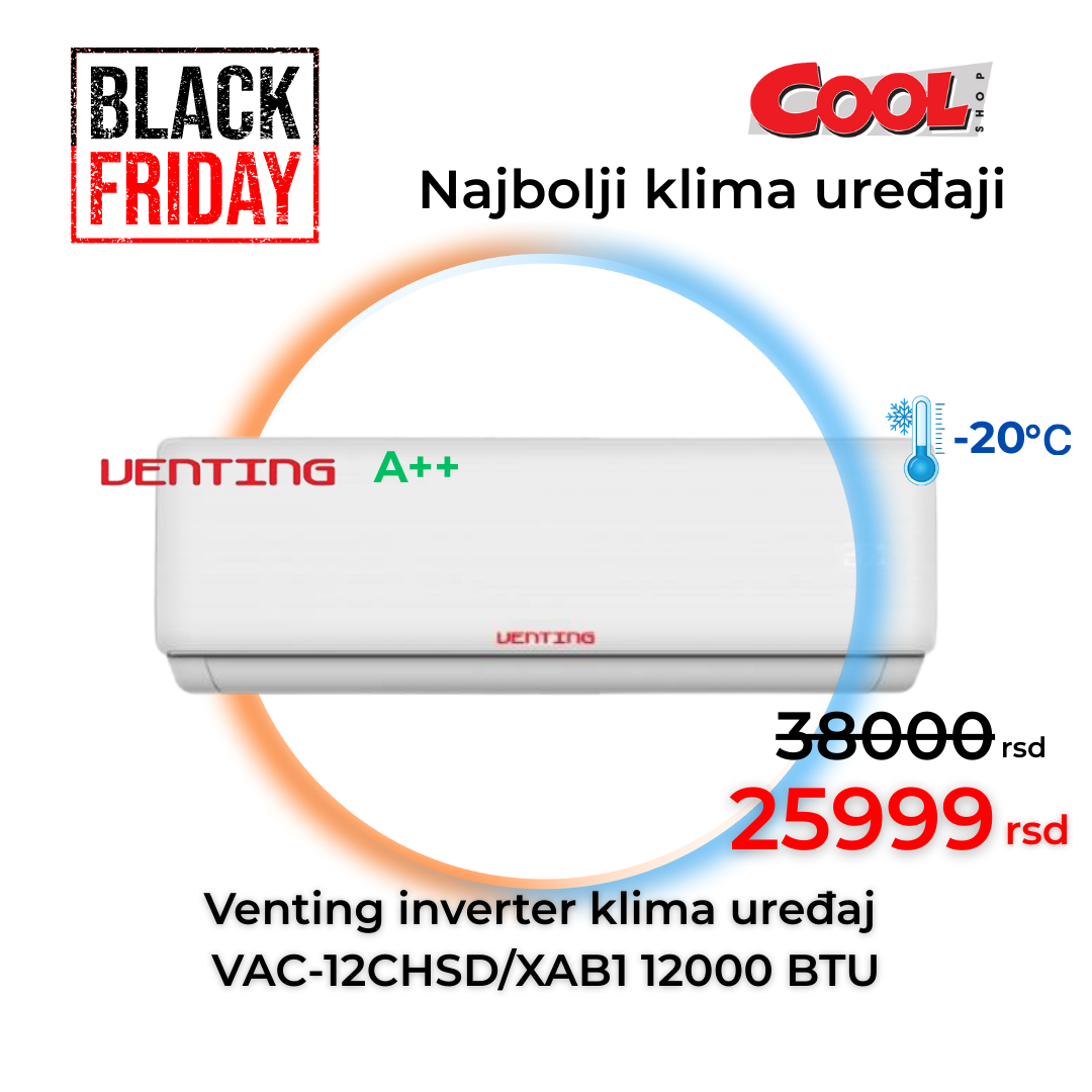 Venting inverter klima uređaj VAC-12CHSD/XAB1 12000 BTU - Cool Shop